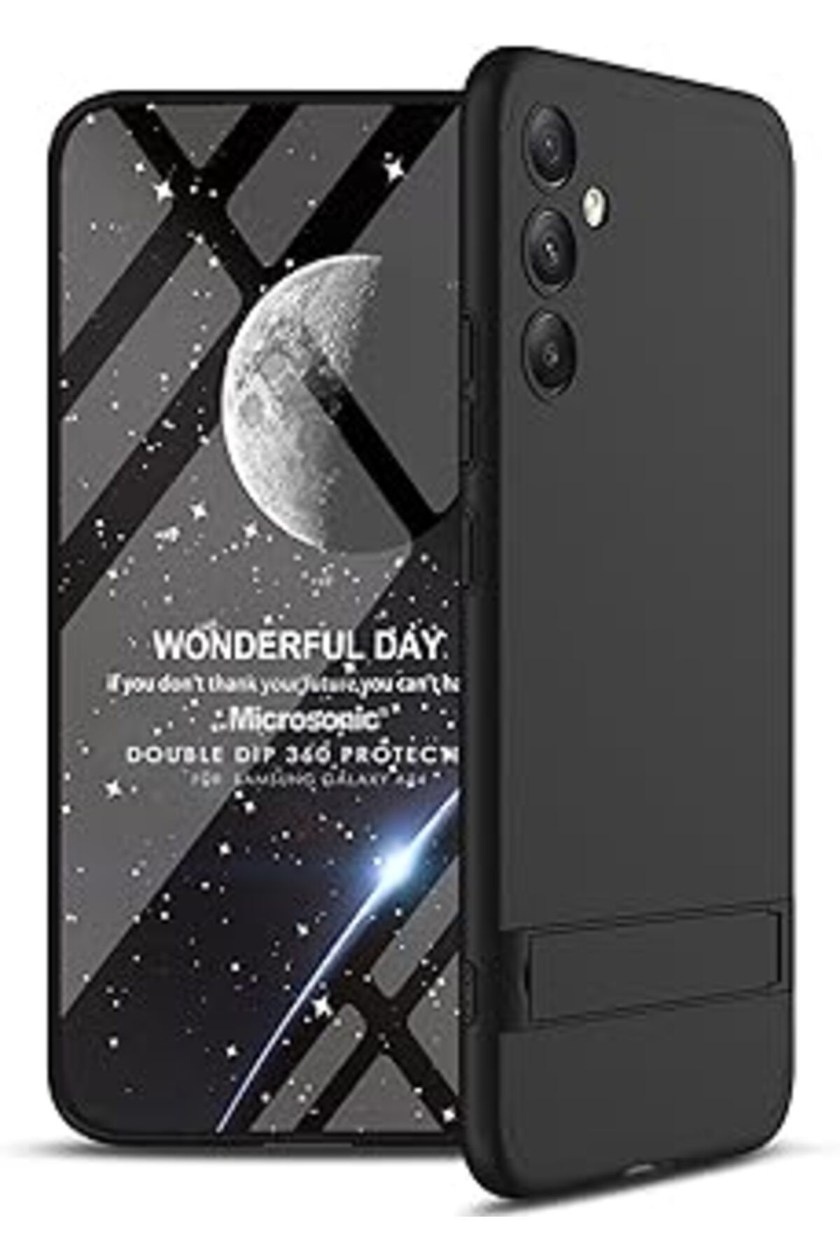 Karachil Microsonic Samsung Galaxy A54 Için Kılıf Double Dip 360 Protective Siyah [Galaxy A54 Ile Uyumlu Kıl