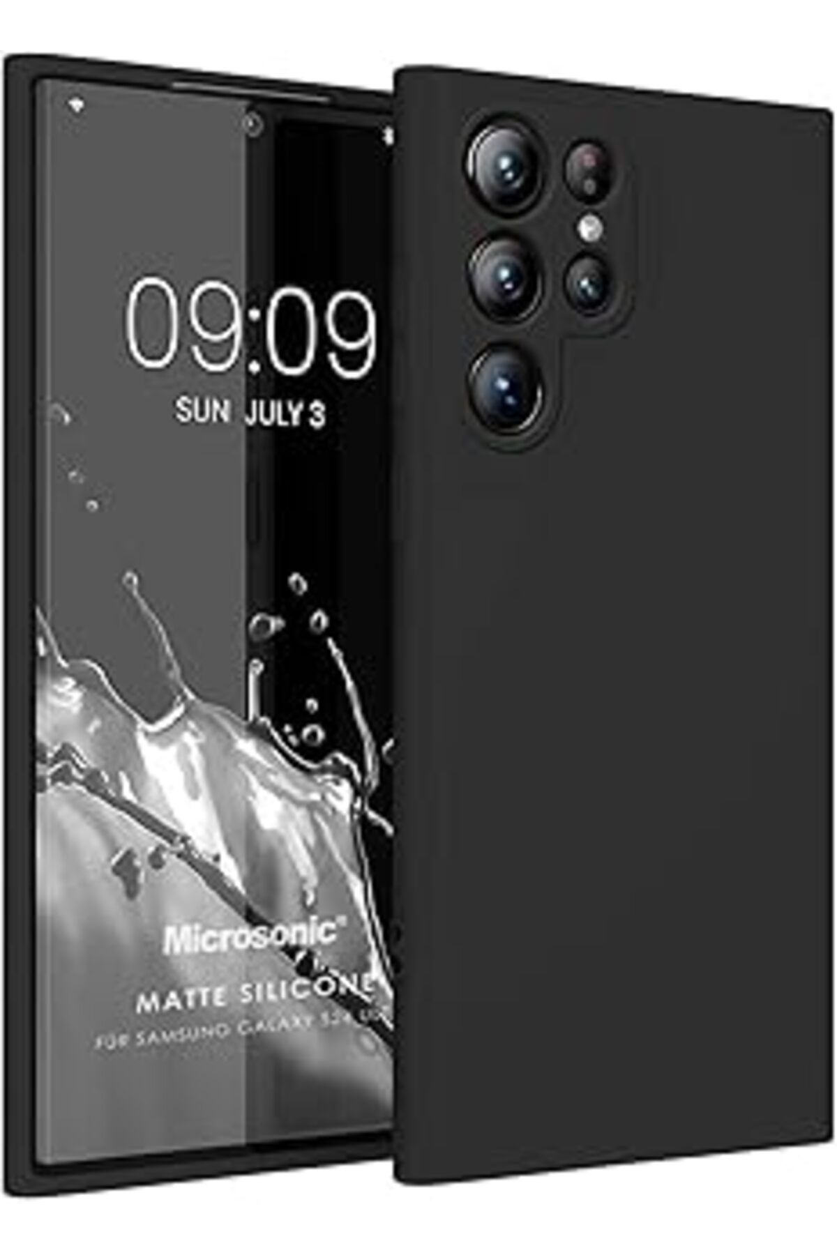 Karachil Microsonic Matte Silicone Samsung Galaxy S24 Ultra Için Kılıf Siyah [Galaxy S24 Ultra Ile Uyumlu Kı