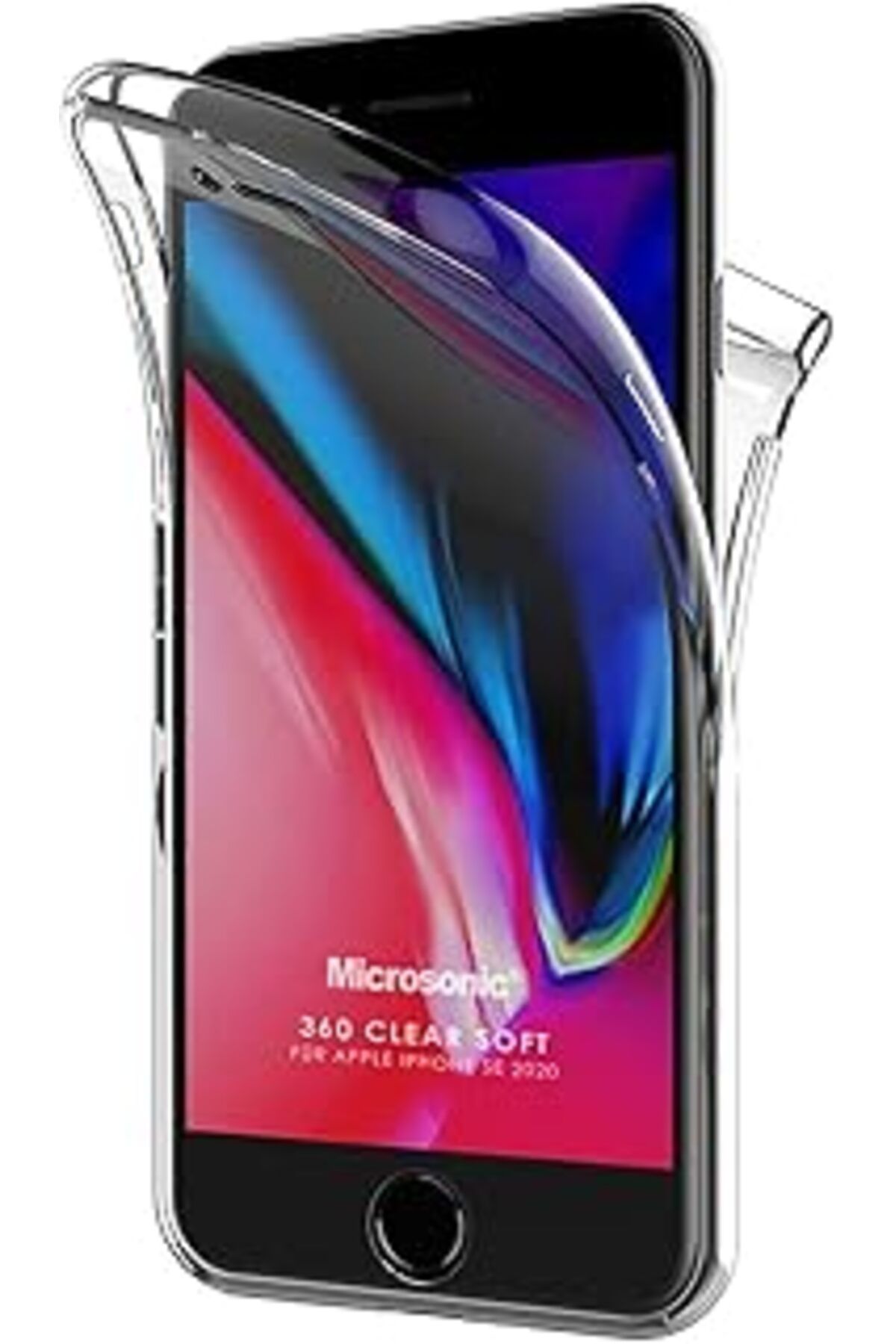 Pazarcan Microsonic Apple Iphone Se 2020 Için Kılıf 6 Tarafı Tam Full Koruma 360 Clear Soft Şeffaf [Iphone S