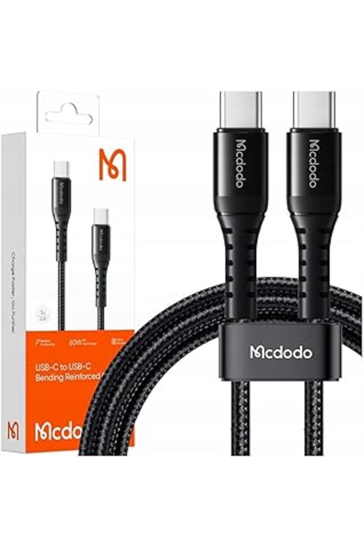 Karachil Mcdodo Ca-5641 60W 3A Type-C To Type-C Şarj Ve Data Kablosu Siyah 1M