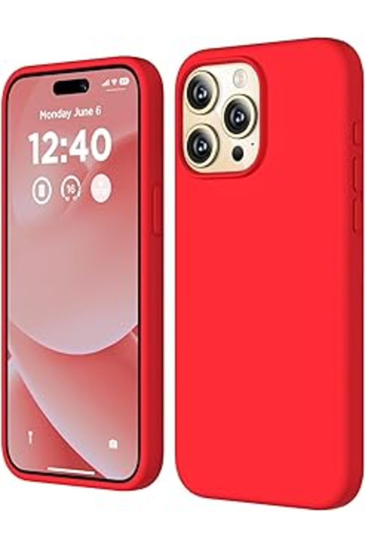 Karachil Uruchi Apple Iphone 15 Pro Max Kılıf 6.7 Ile Uyumlu, İnce Sıvı Silikon 3 Katmanlı Tam Kaplamalı Yum