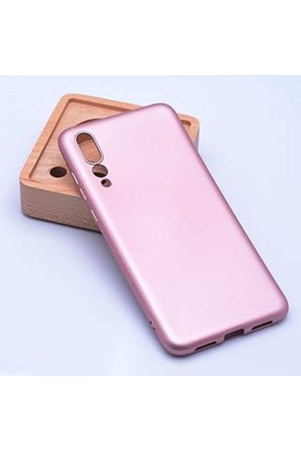 Karachil Zore Premier P20 Pro Rose Ile Uyumlu Gold Silikon Kapak