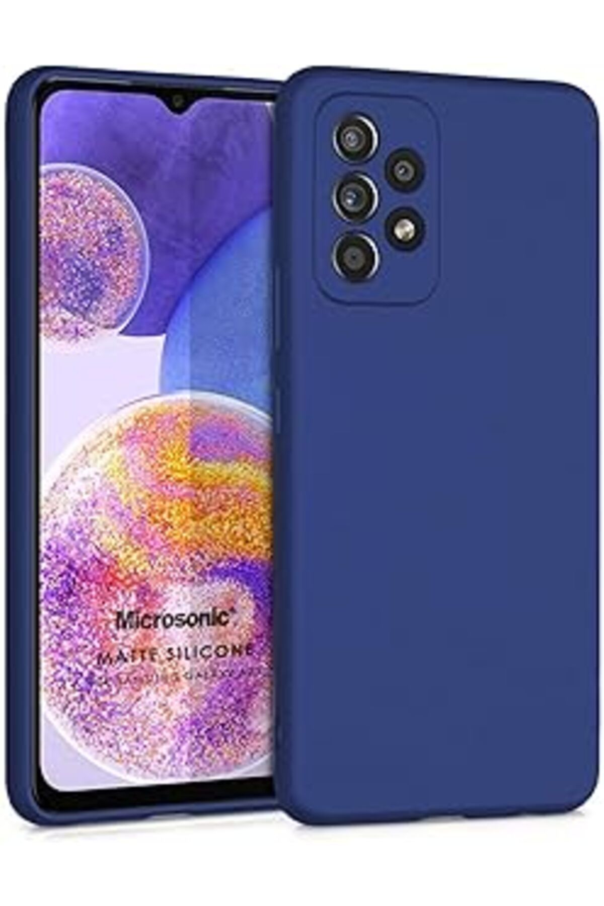Karachil Microsonic Matte Silicone Samsung Galaxy A23 Için Kılıf Lacivert [Galaxy A23 Ile Uyumlu Kılıf - Lac