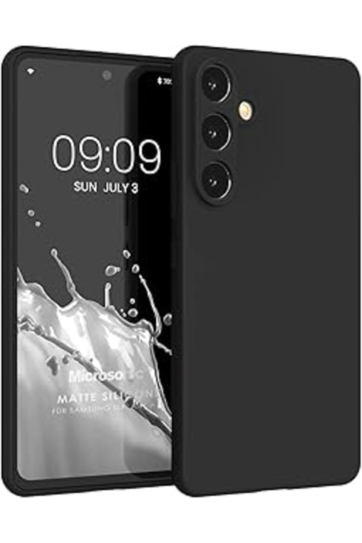 Karachil Microsonic Matte Silicone Samsung Galaxy S25 Kılıf Siyah [Galaxy S25 Ile Uyumlu Kılıf - Siyah]