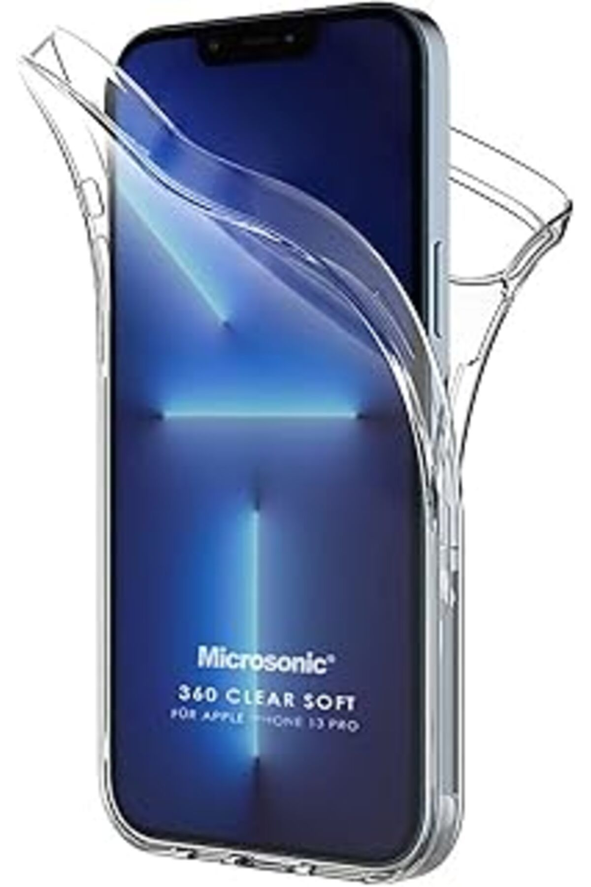 Karachil Microsonic Apple Iphone 13 Pro Için Kılıf 6 Tarafı Tam Full Koruma 360 Clear Soft Şeffaf [Iphone 13
