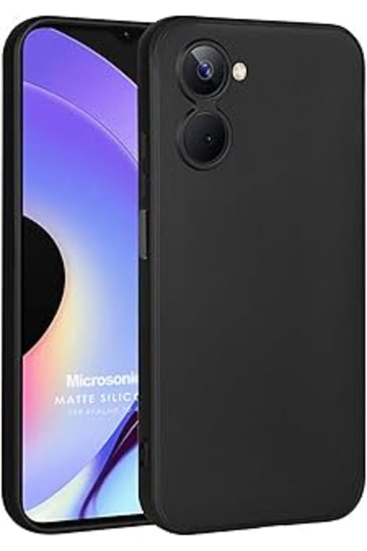 Karachil Microsonic Matte Silicone Realme 10 4G Için Kılıf Siyah [Realme 10 4G Ile Uyumlu Kılıf - Siyah]