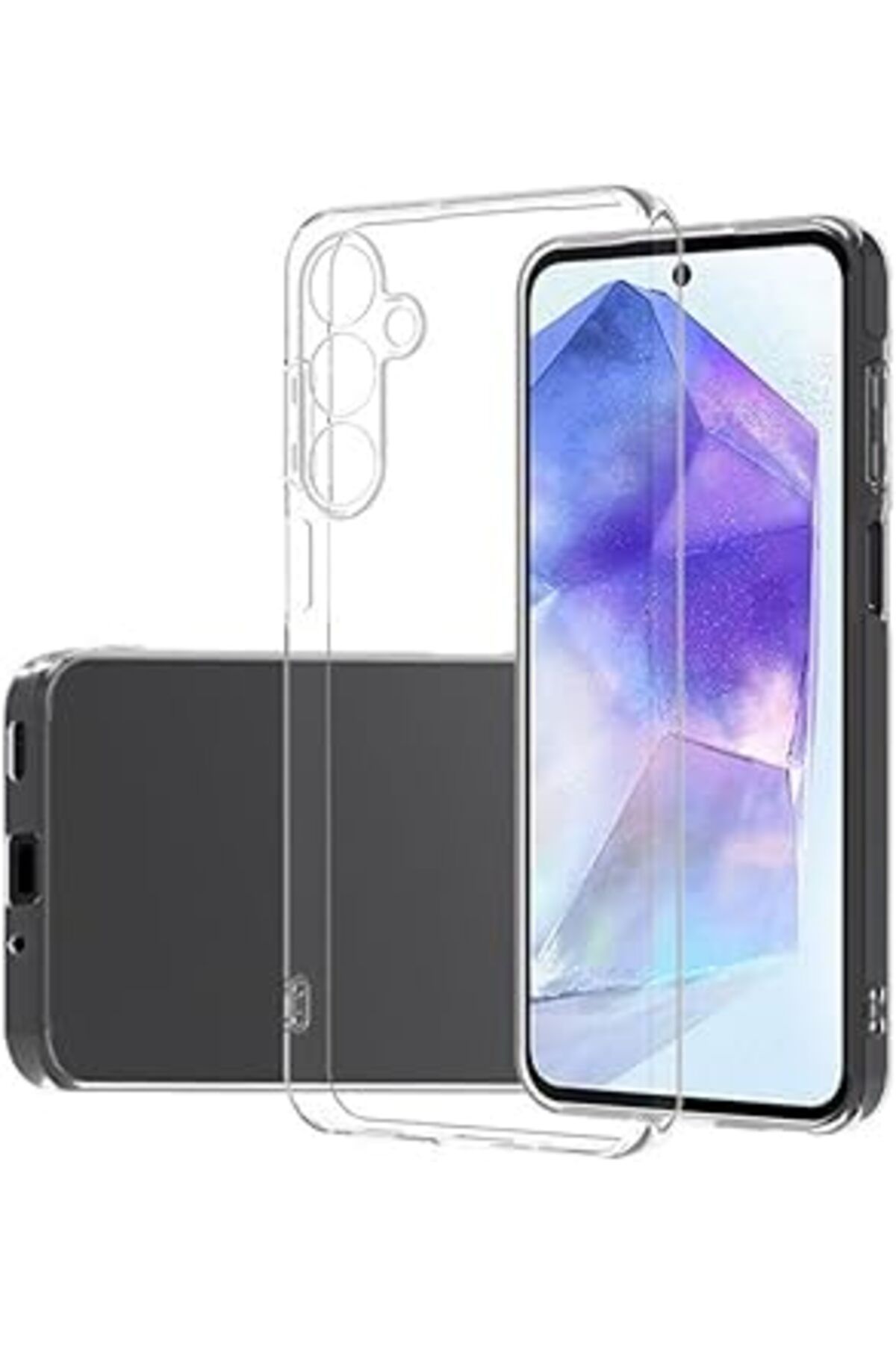 Karachil Kzy İletişim Samsung Galaxy A16 Ile Uyumlu Kapak Kamera Korumalı Süper Silikon Şeffaf Kılıf