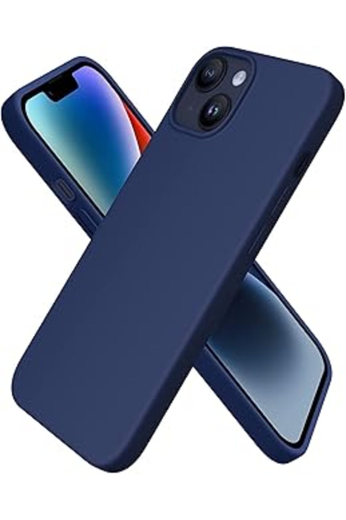 Karachil Apple Iphone 14/13 Kılıf 6.1 Ile Uyumlu, Uruchi İnce Sıvı Silikon 3 Katmanlı Tam Kaplamalı Yumuşak