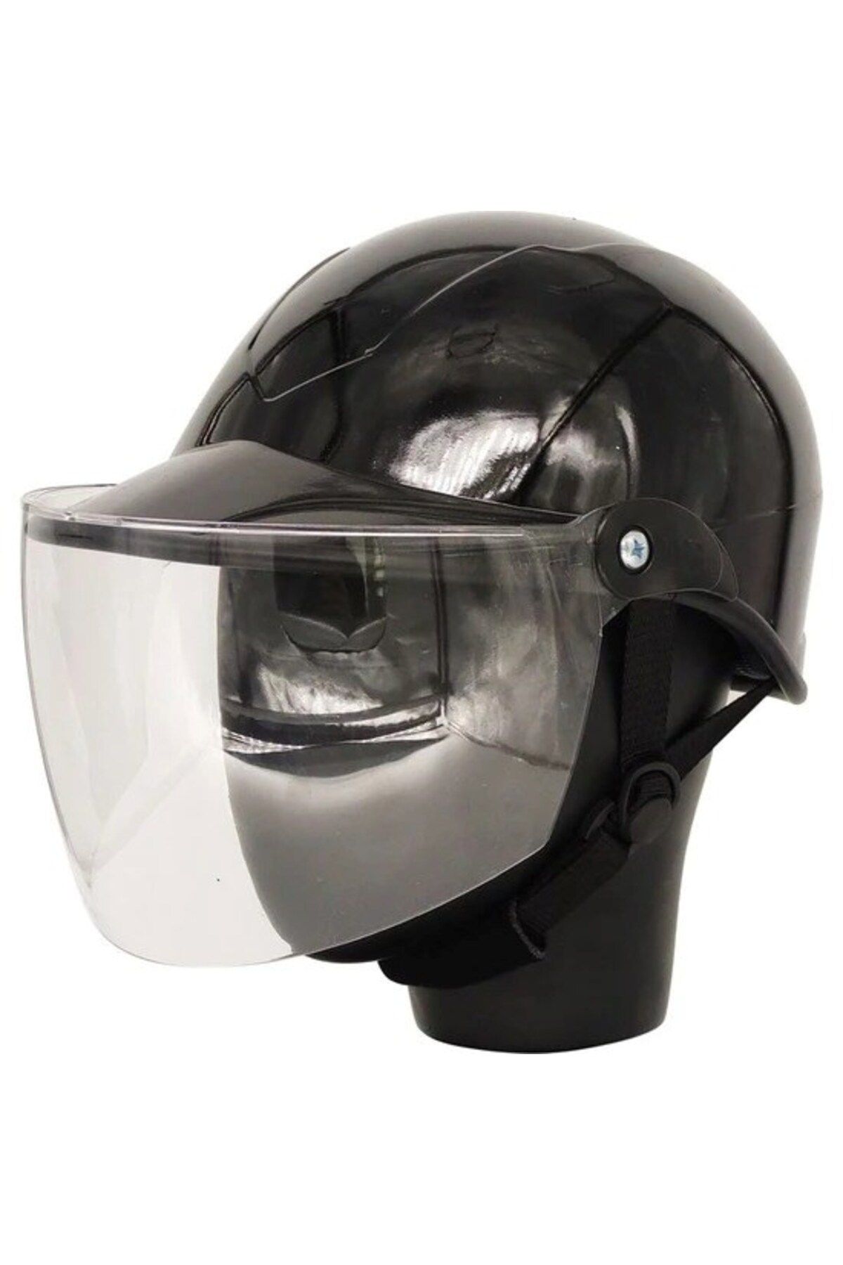 OEM Motosiklet Yazlık Kask Camlı Siyah Beden Standart
