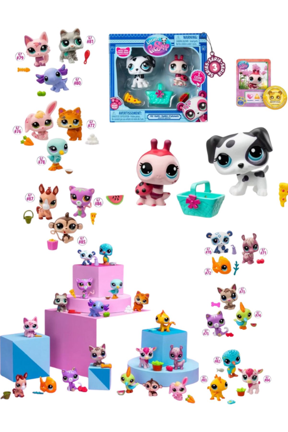 Muhcu Home Littlest Pet Shop Minişler Tekli Paket S3 - Sürpriz Figür Oyuncaklar ( 2 'Li Paket Minişler Set )