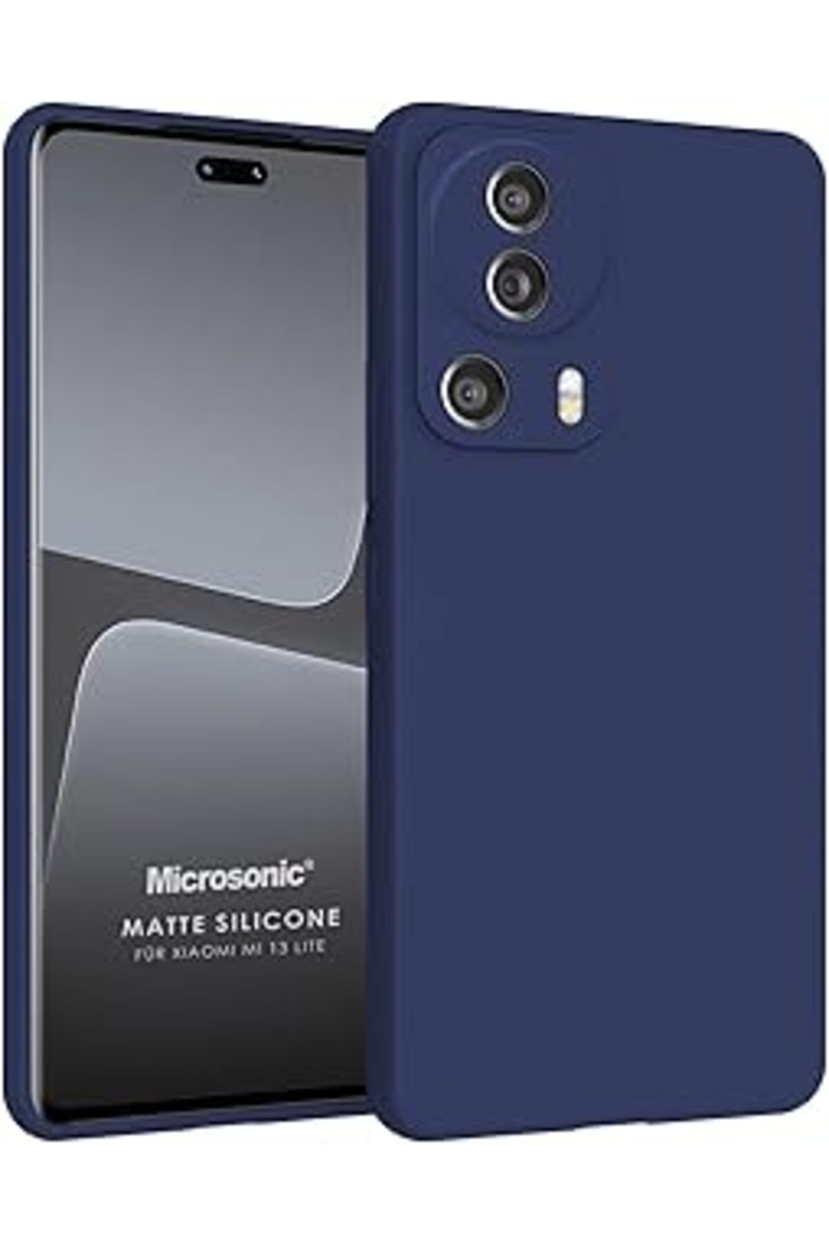 Karachil Microsonic Matte Silicone Xiaomi Mi 13 Lite Için Kılıf Lacivert [Mi 13 Lite Ile Uyumlu Kılıf - Laci