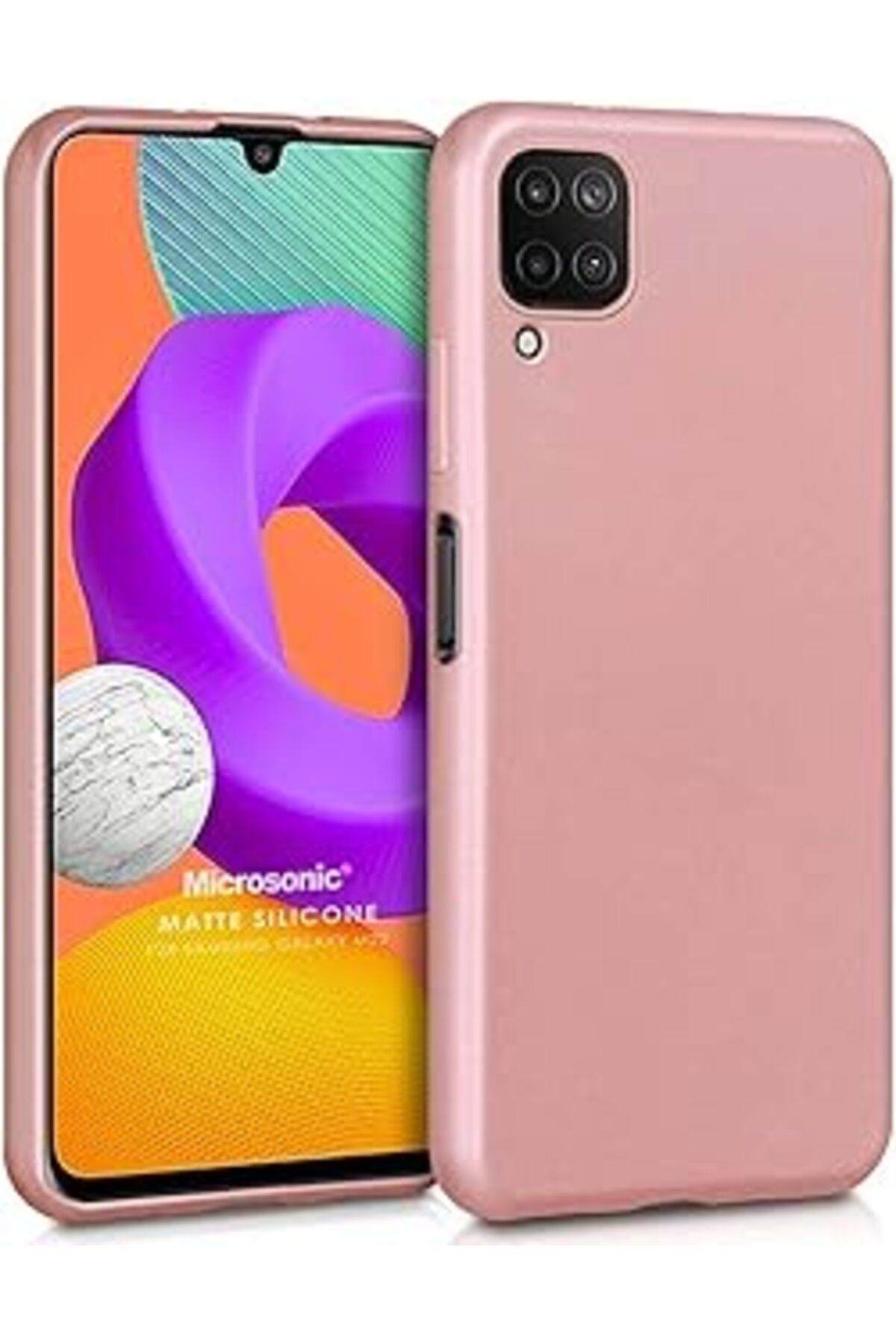 Karachil Microsonic Matte Silicone Samsung Galaxy A22 4G Için Kılıf Rose Gold [Galaxy A22 4G Ile Uyumlu Kılı