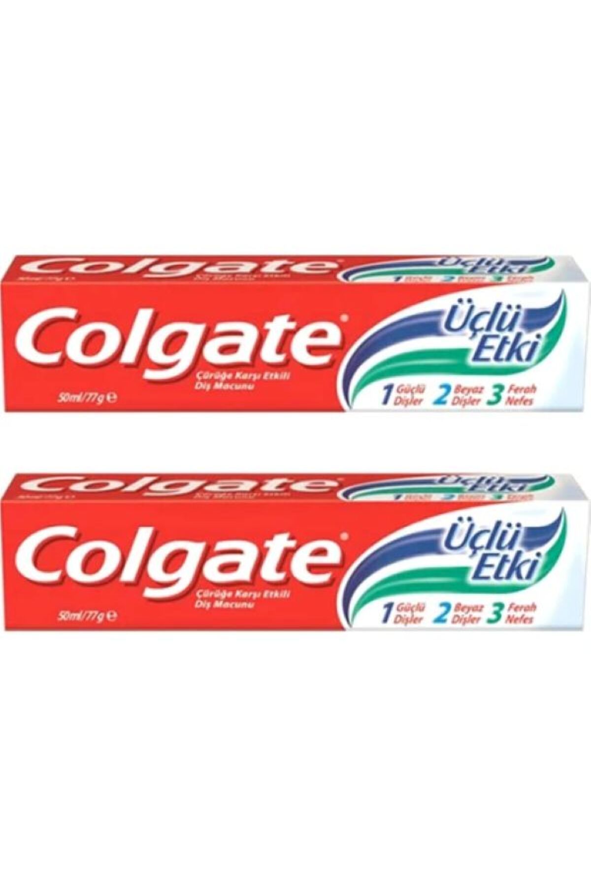 Colgate Üçlü Etki Florürlü Diş Macunu 50 Ml X 2 Adet