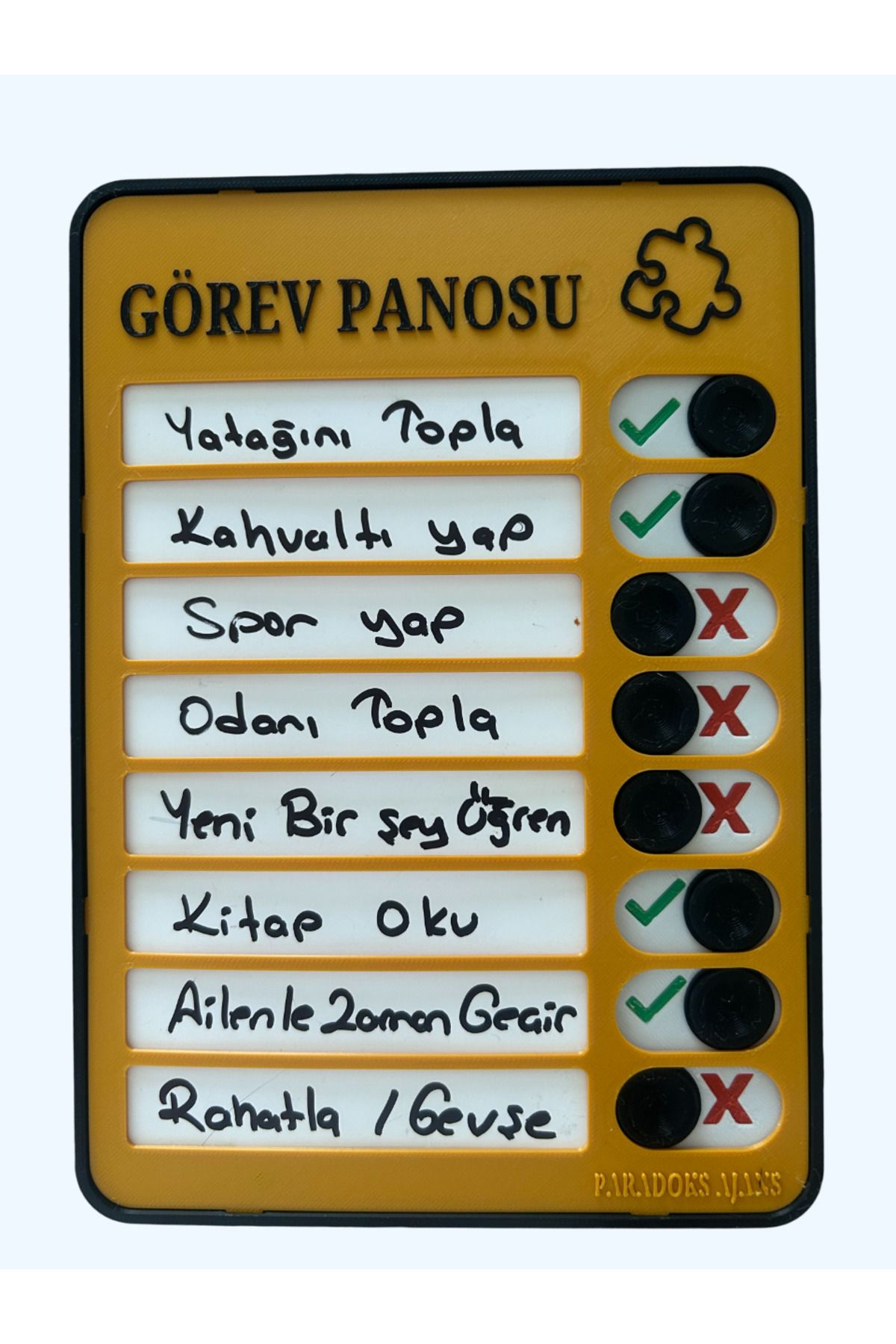OEMPLUS Kaydırmalı Yaz- Sil Görev Panosu
