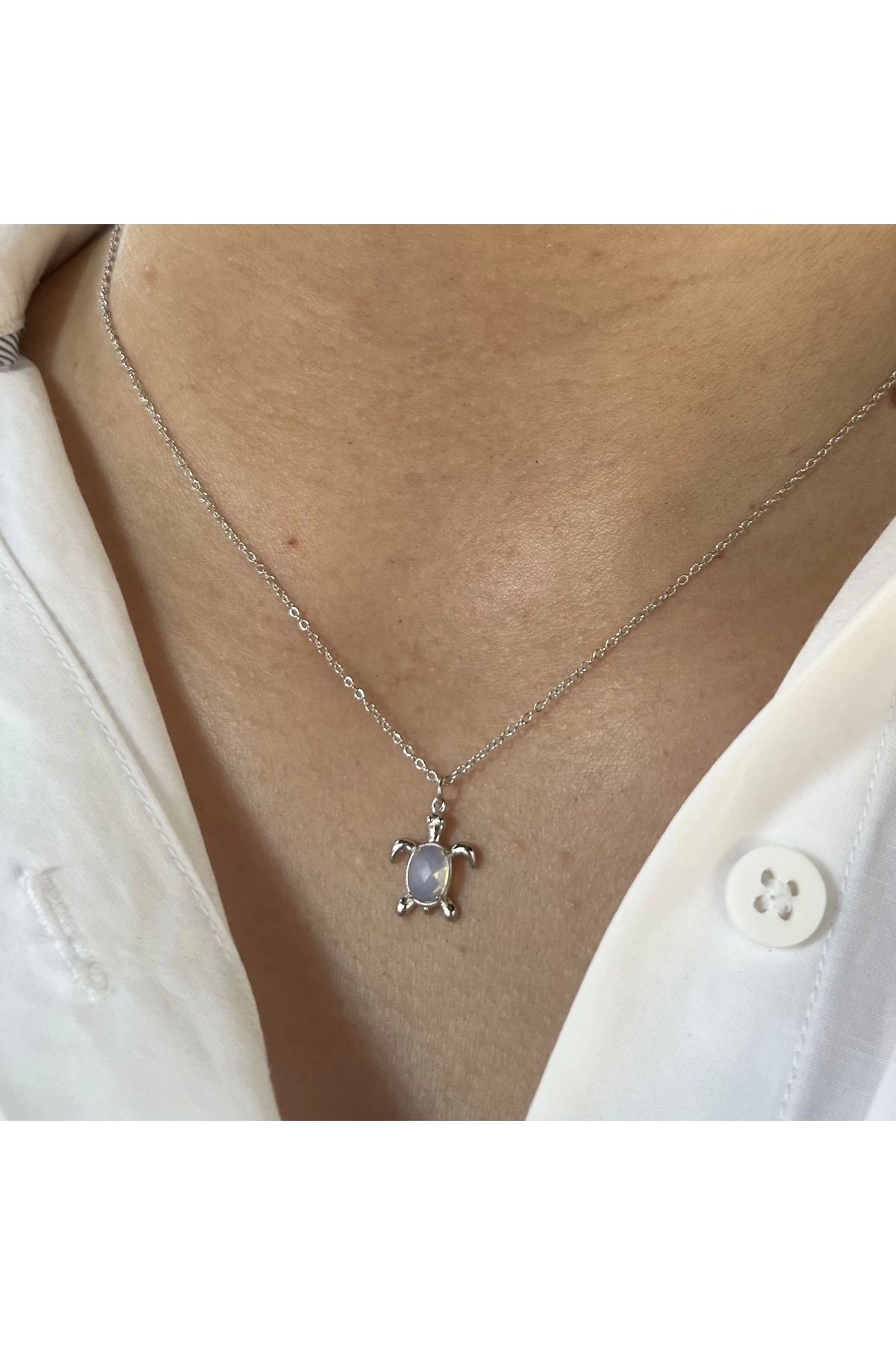 Vintagezegeni Minimal Tosbağa Kolye I 925 Gümüş