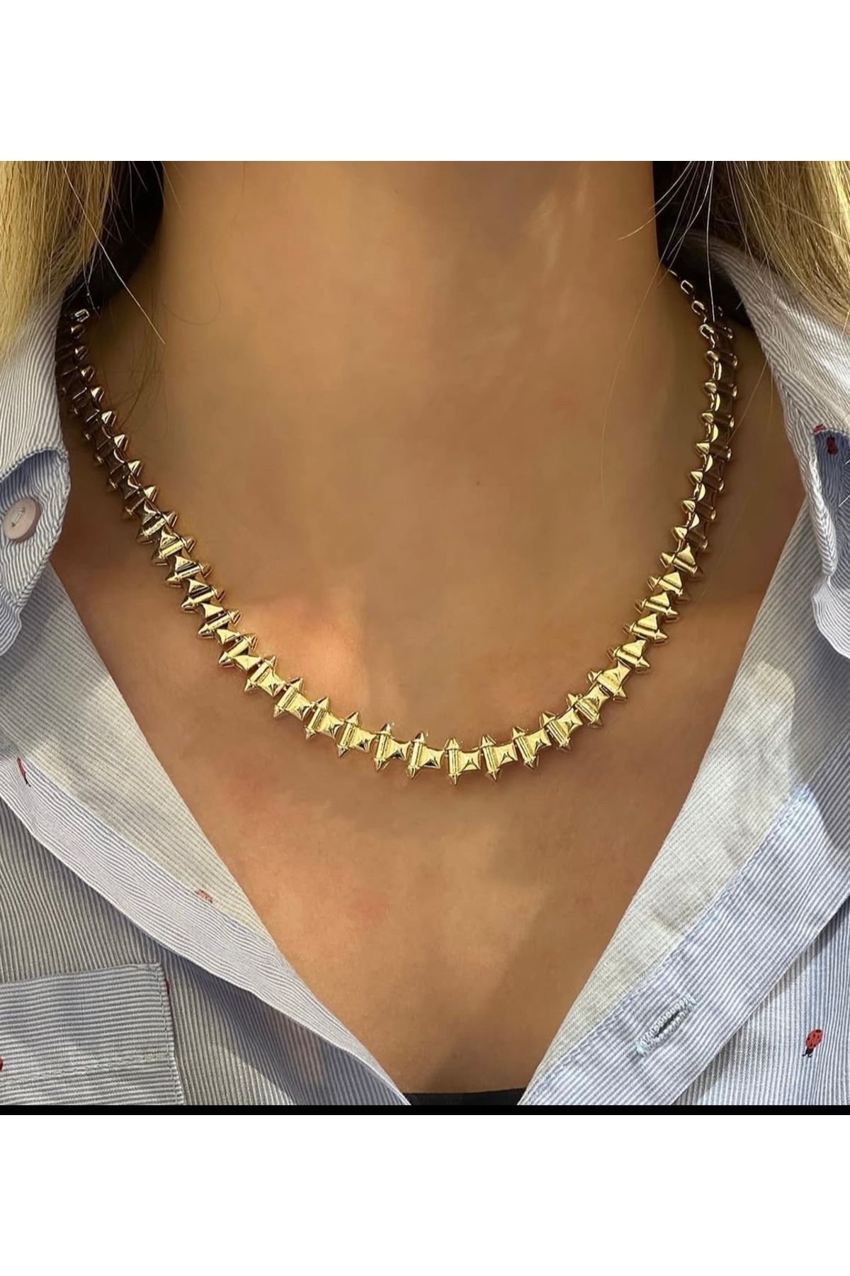 mibrillo gold çivi model serenay kolye