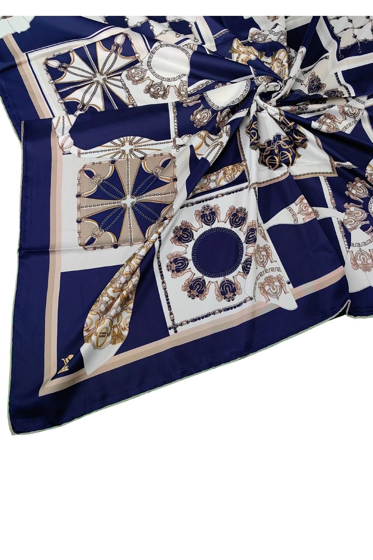 mim eşarp VESİ Eşarp Desenli Sport Twill Eşarp 120x120 cm