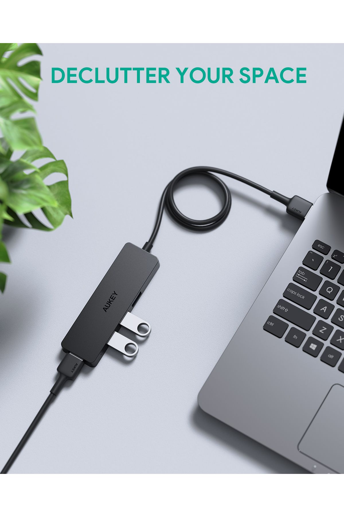 AUKEY-Unity Slim A 4 USB-A in 1 Data Hub Black 6