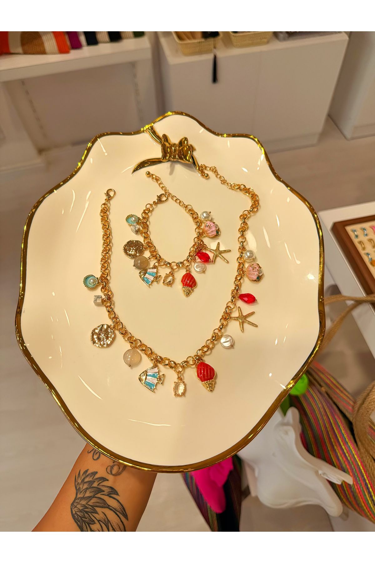 My Violet Accesssories VİP CHARMLI KOLYE BİLEKLİK SET