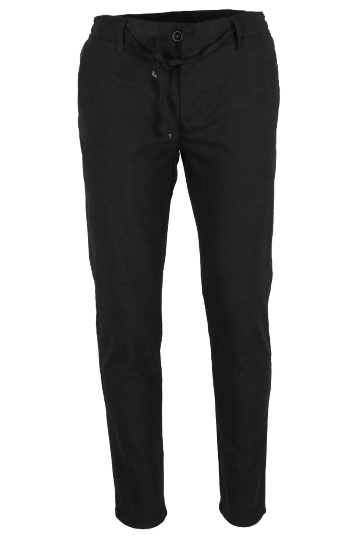 Modarar Erkek Füme Renk Jogger Pantolon Bel Bağcıklı Dar Kesim Rar01340