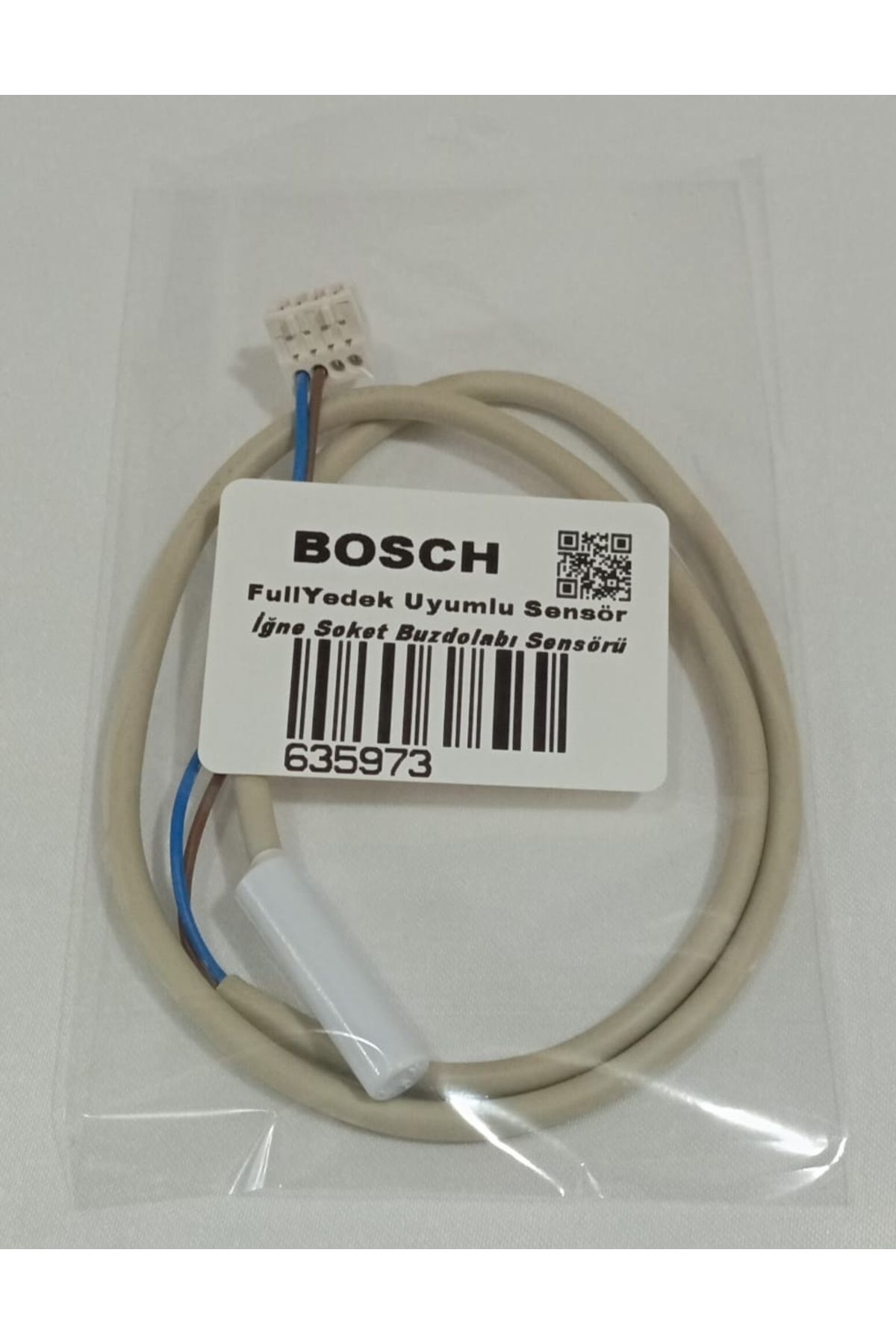 FullYedek Bosch Uyumlu Buzdolabı 635973 Sensör , Kablo Ucu iğne Soket Sensör