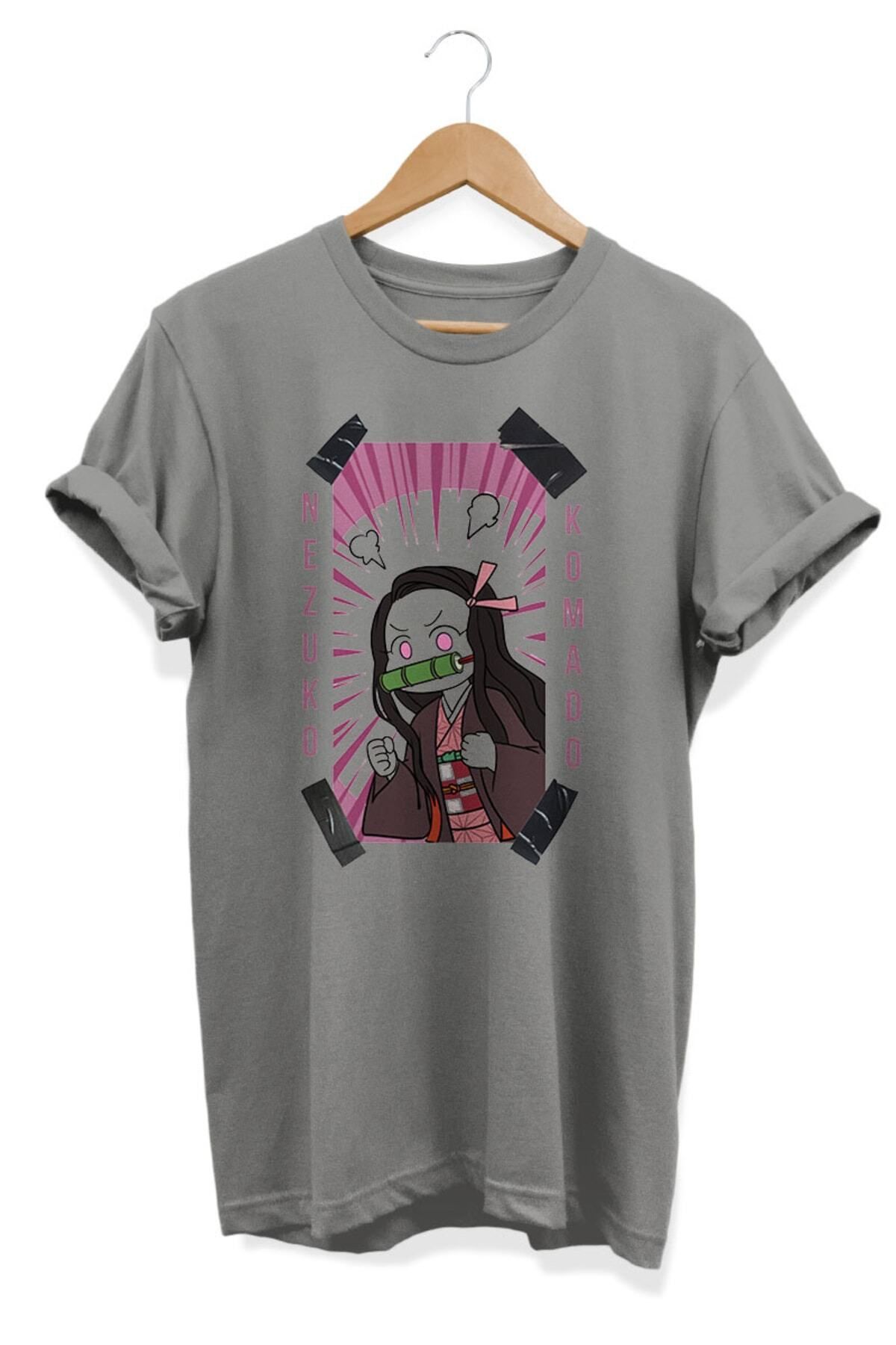 Miba Store Nezuko Komado | Cute Girl Anime Baskılı Oversize Tişört