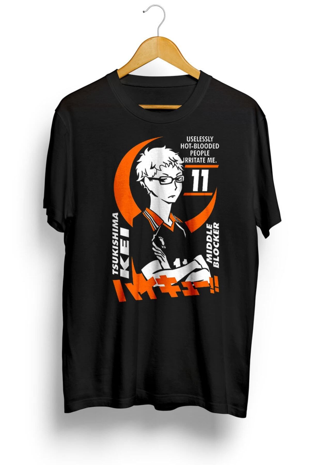 Miba Store Tsukishima Kei - Haikyuu!! Middle Blocker Anime Baskılı Tişört