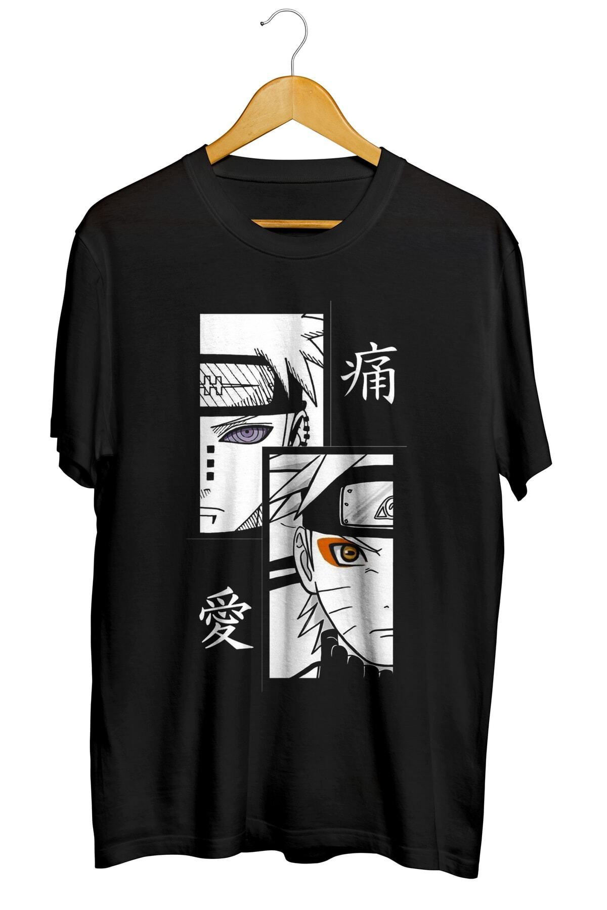Miba Store Gaara And Naruto Anime Baskılı Unisex Tişört