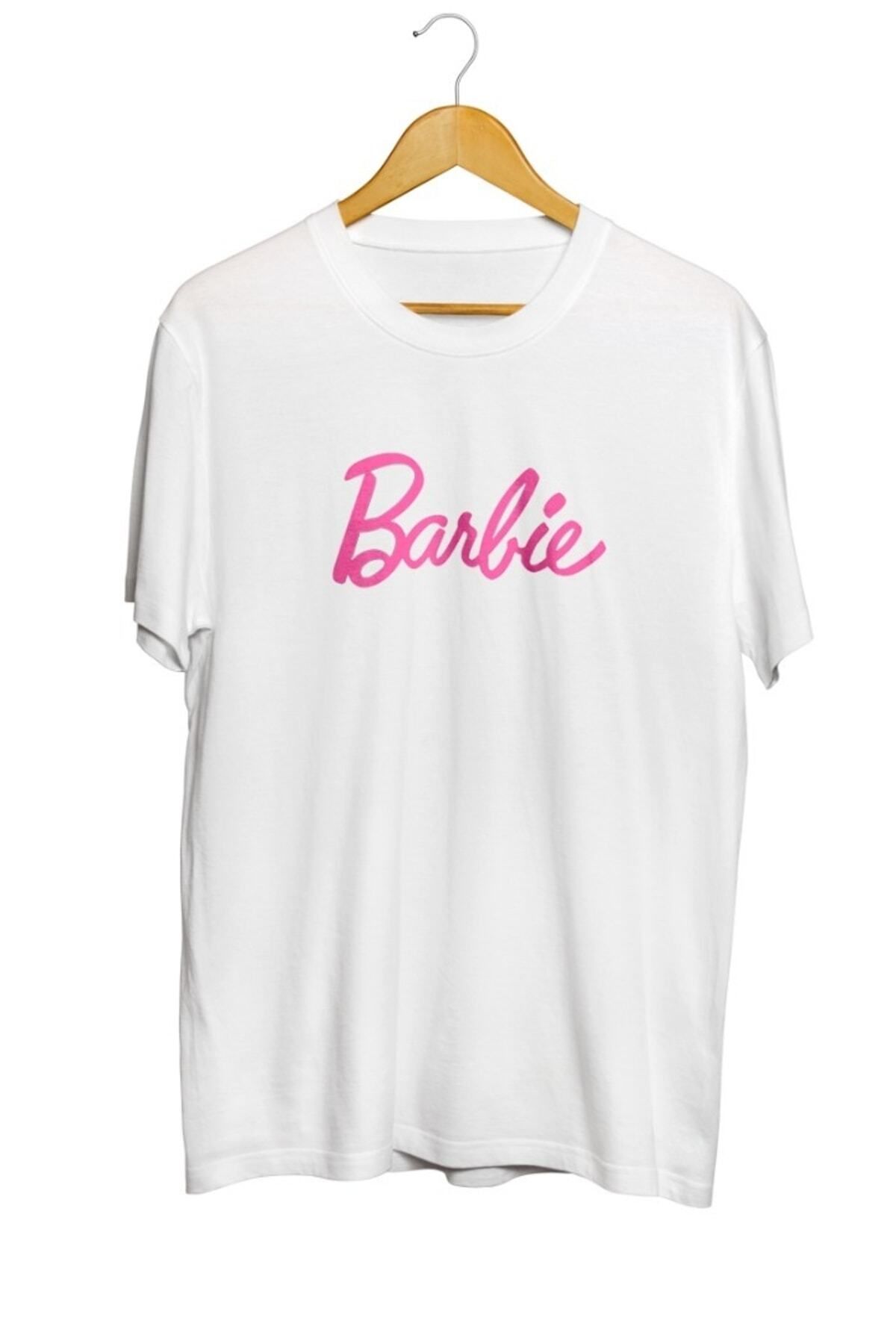 Miba Store Barbie Baskılı Beyaz Unisex Tişört