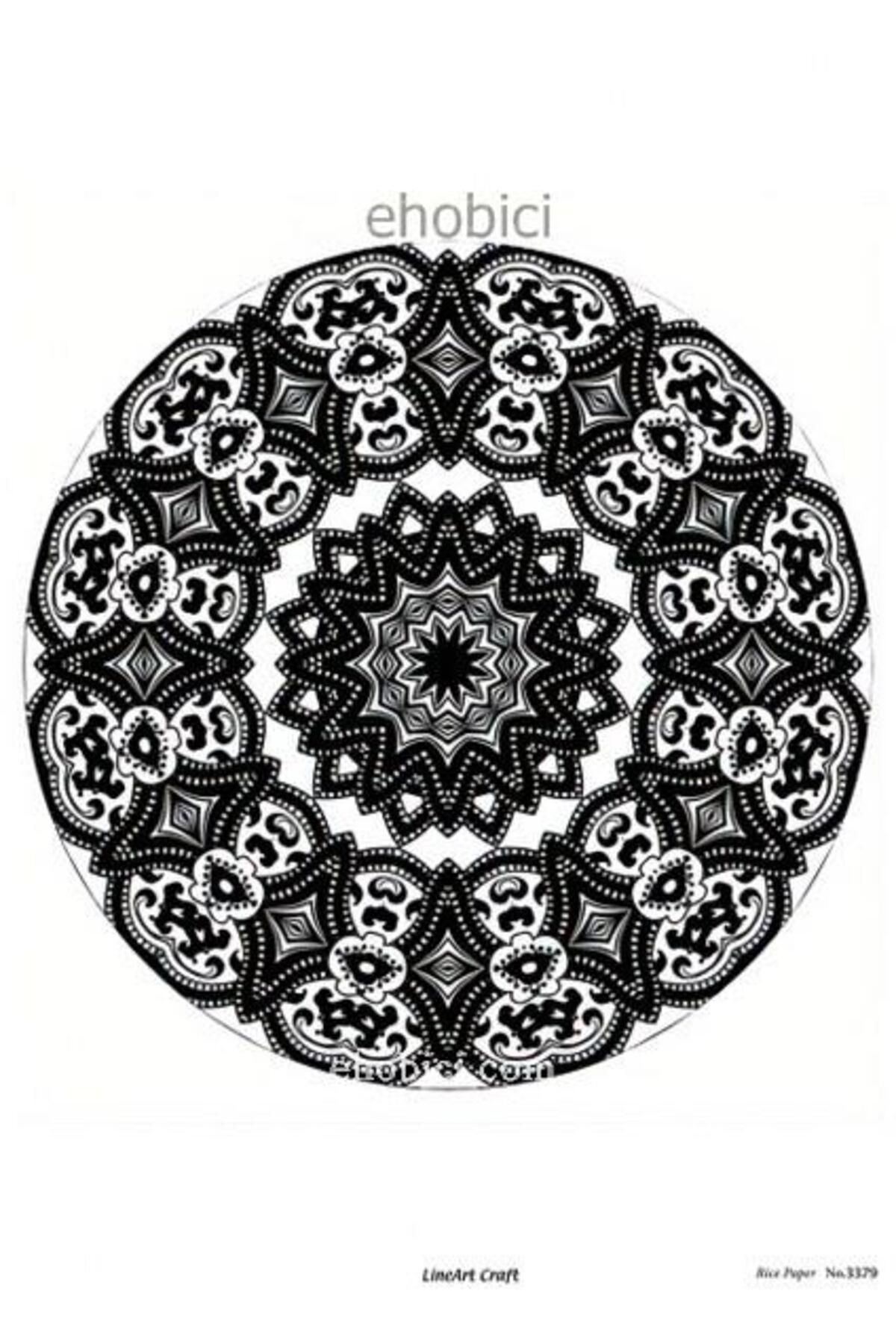 ehobici Lineart Pirinç Dekopaj Kağıdı Model - 3379