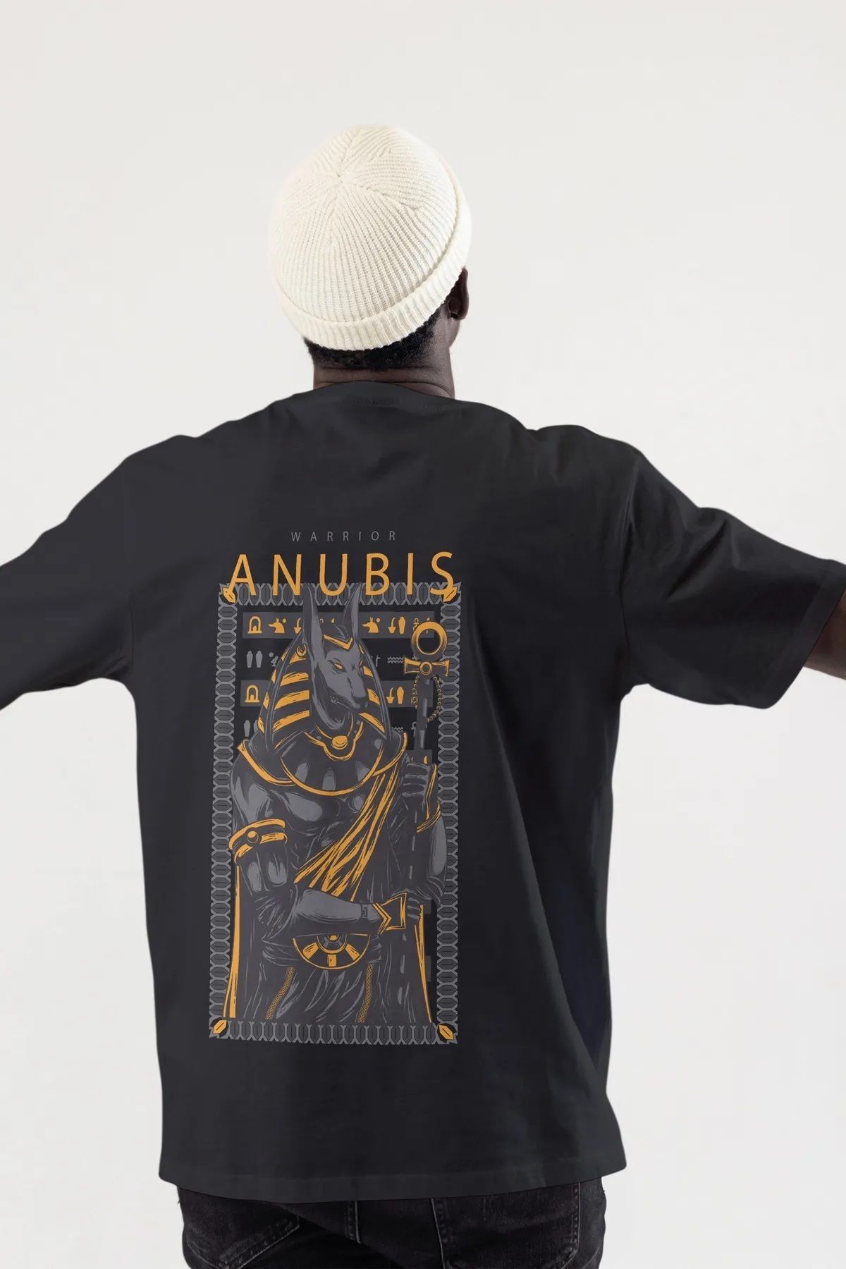 Hunors Sportswear & Company Unisex Kadın/Erkek Oversize Baskılı Pamuklu Bisiklet Yaka Kısa Kollu T-shirt