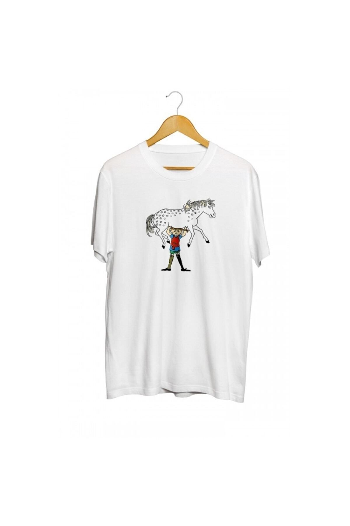 Miba Store Pippi Langstrumpf Anime Baskılı Unisex Tişört