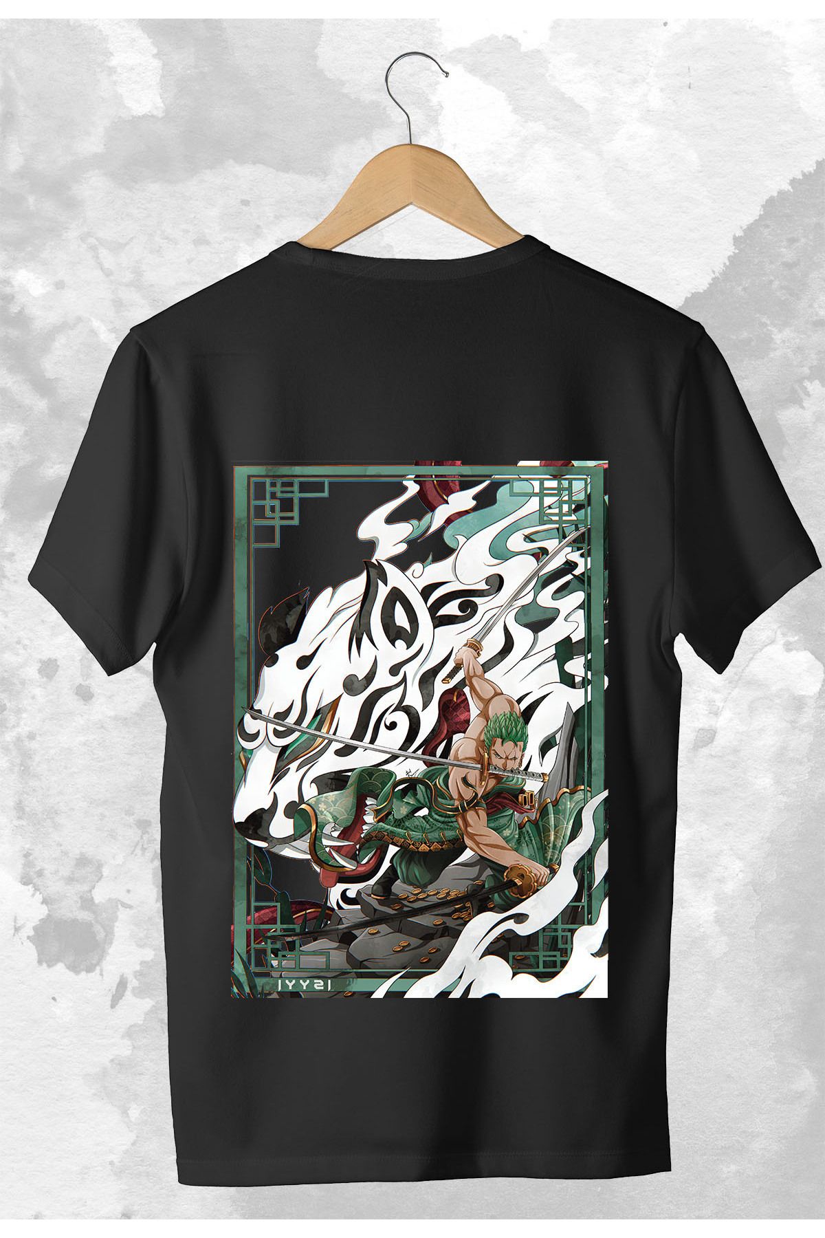 Hunors Sportswear & Company One Piece: Roronoa Zoro Baskılı Oversized Anime Tshirt