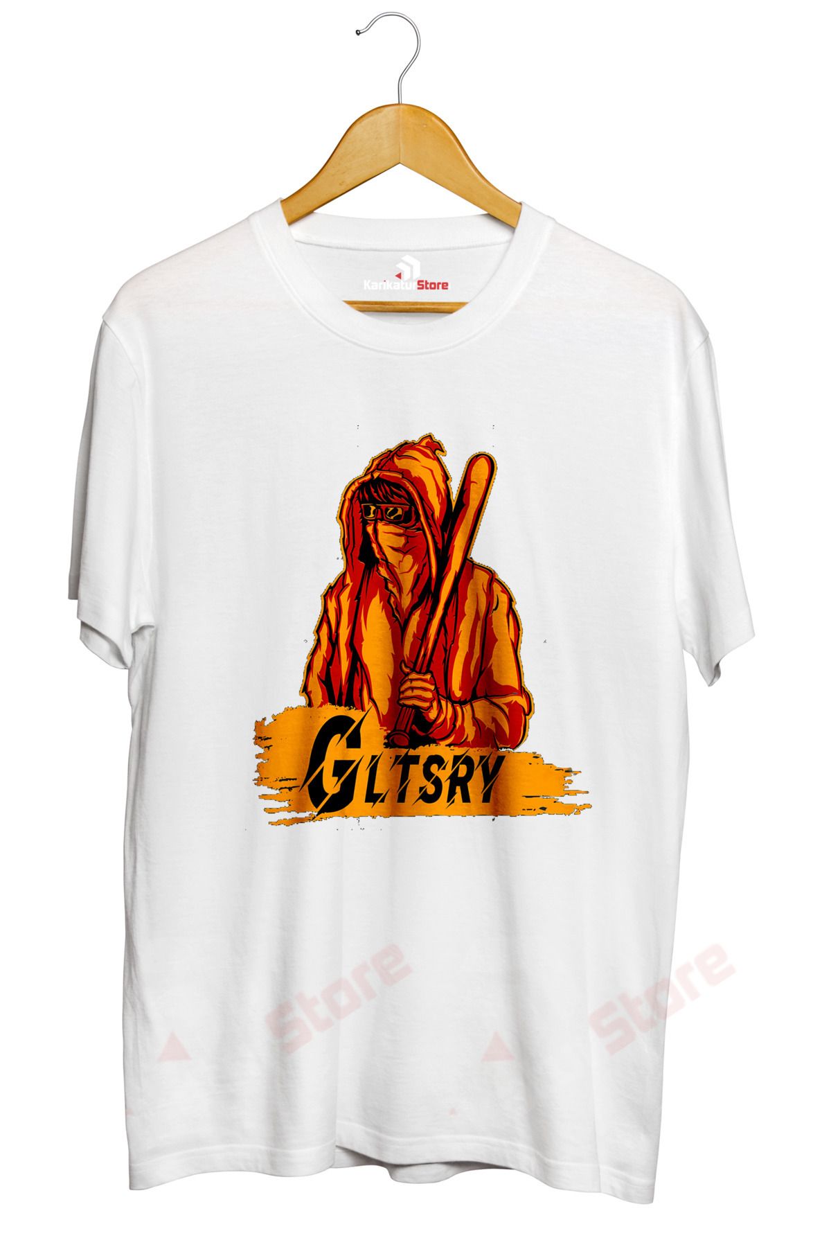 Miba Store GLTSRY sarı kırmızı Tasarımlı Baskılı Tişört
