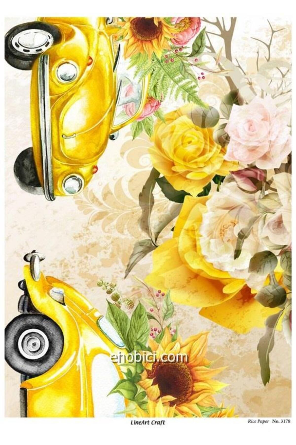 ehobici Lineart Pirinç Dekopaj Kağıdı Model - 3178