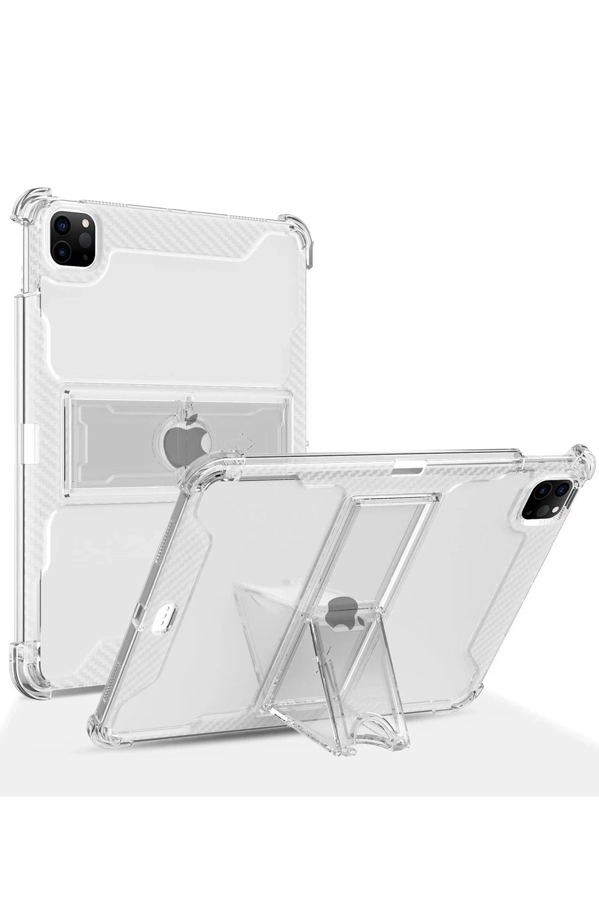 NANOSPACE iPad 2022 10.9 (10.nesil) Kılıf Anti Şeffaf Standlı Tablet Silikon