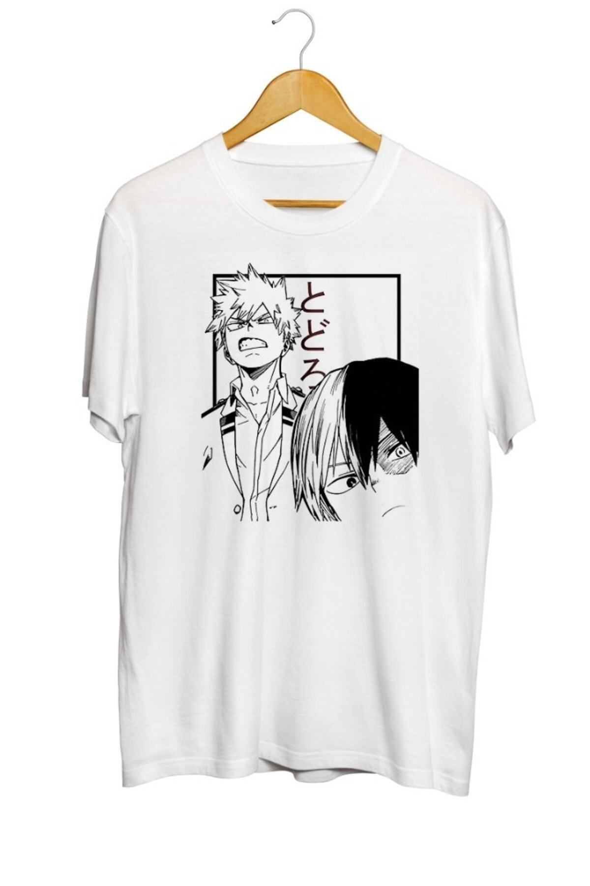 Miba Store Todoroki And Katsuki Bakugou Baskılı Unisex Tişört