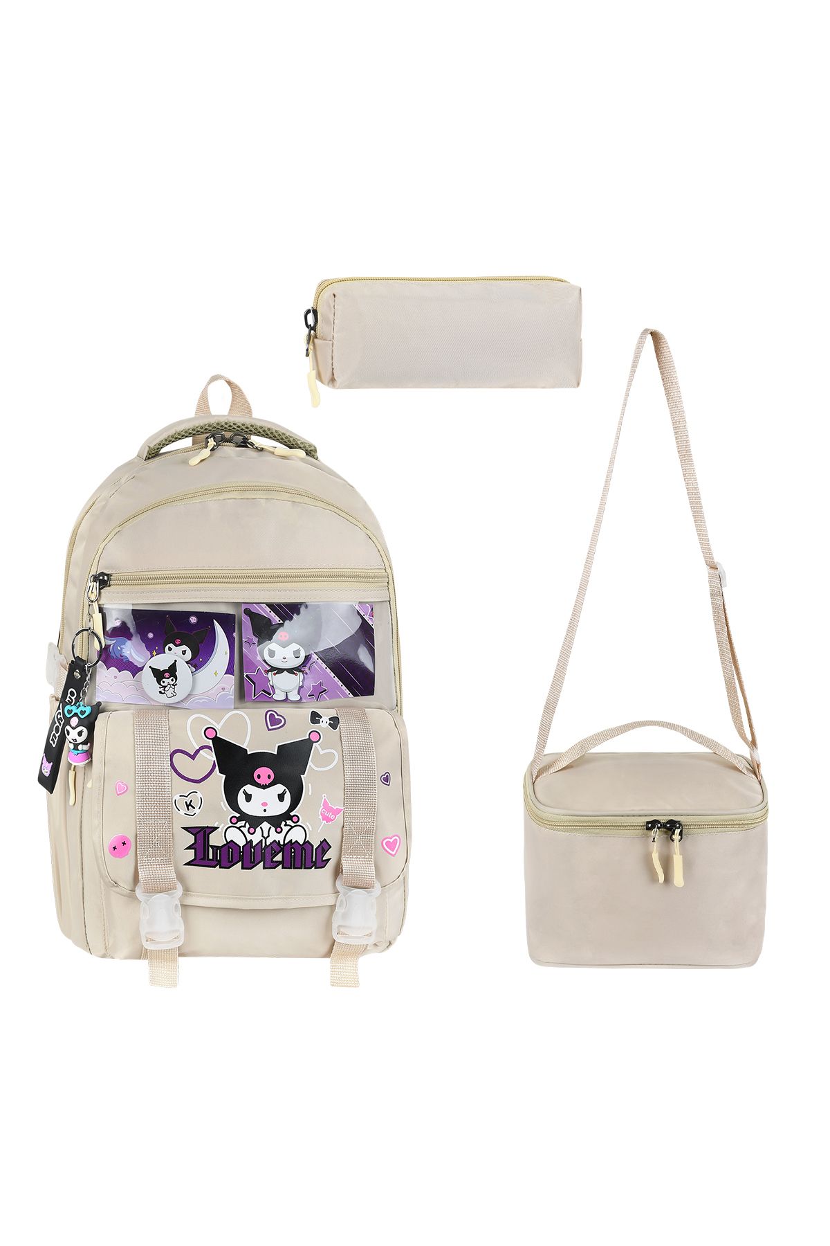 QL ACCESSORY Kuromi Lüx İlk Okul Çantası