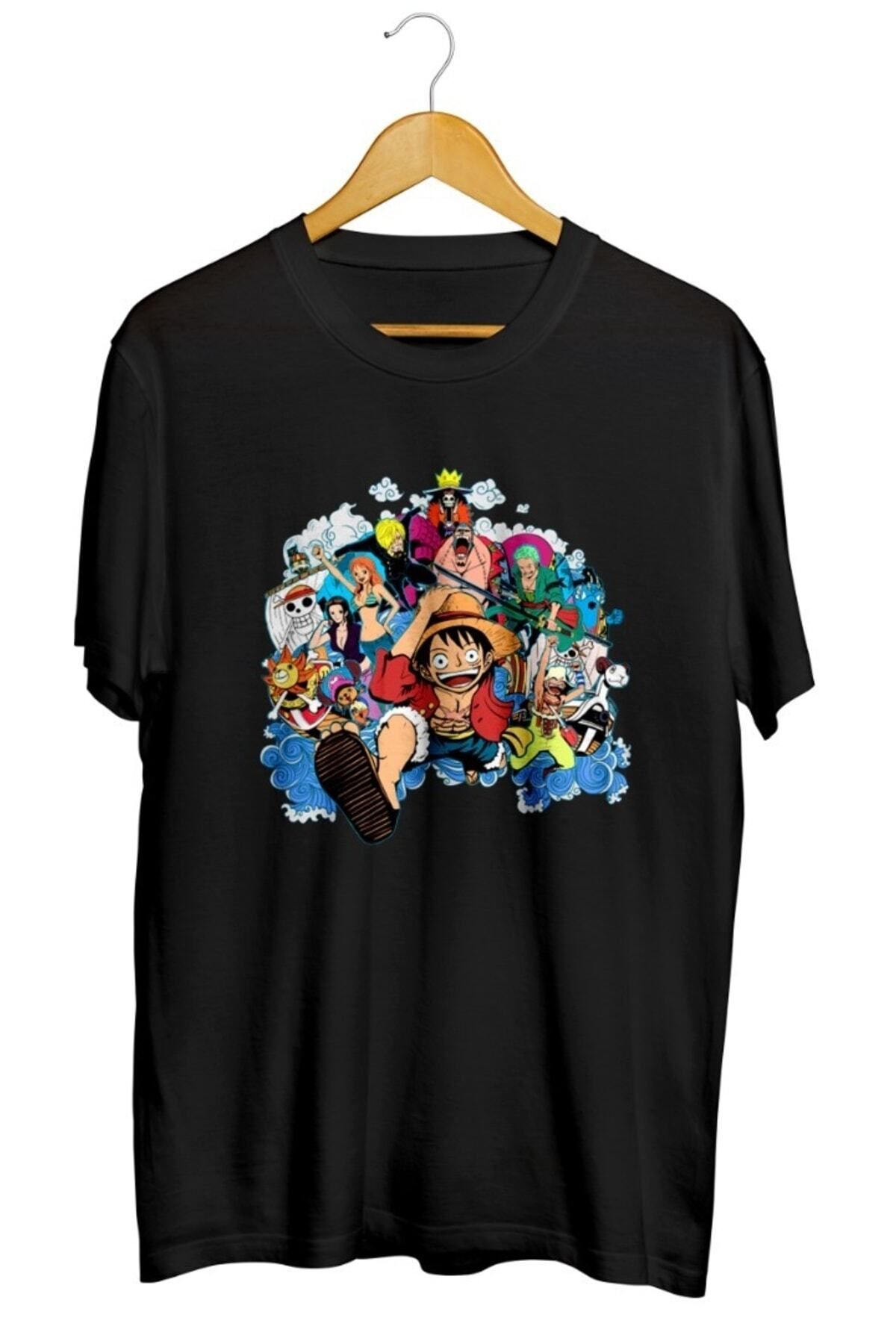 Miba Store One Piece Crew Anime Baskılı Unisex Tişört
