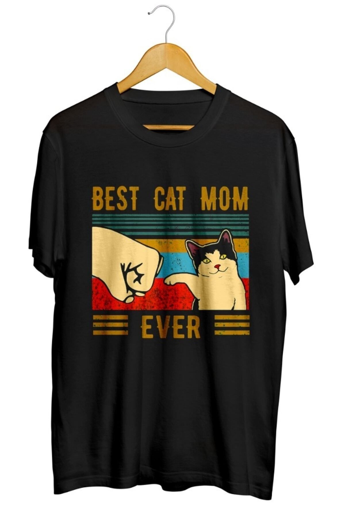 Miba Store Best Cat Mom Ever Baskılı Unisex Tişört