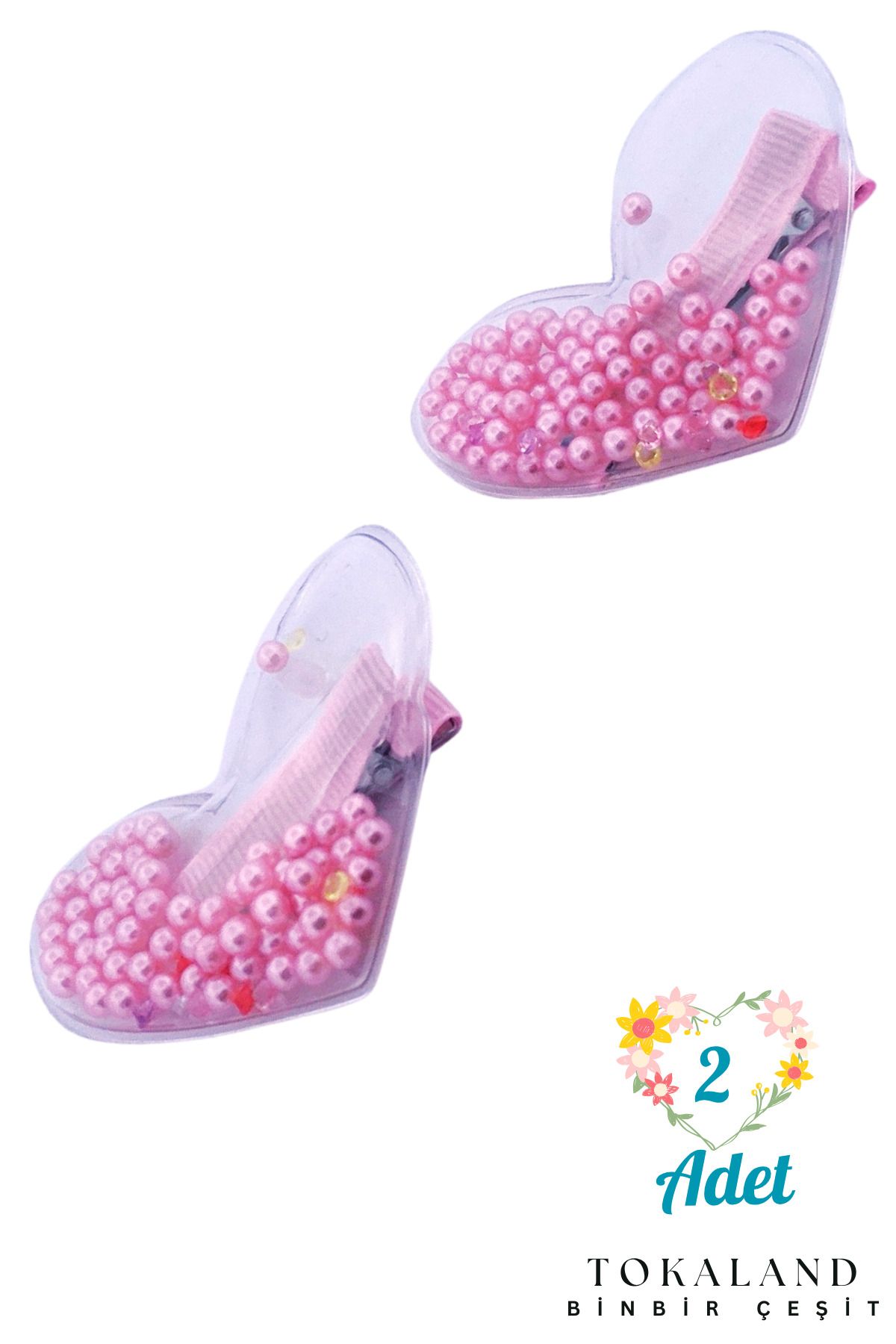 TOKALAND 2'li Klips Frida - Kız Bebek Ve Çocuk Toka Seti - Bebek Tokası Yenidoğan Tokası - 2'li Model Incili