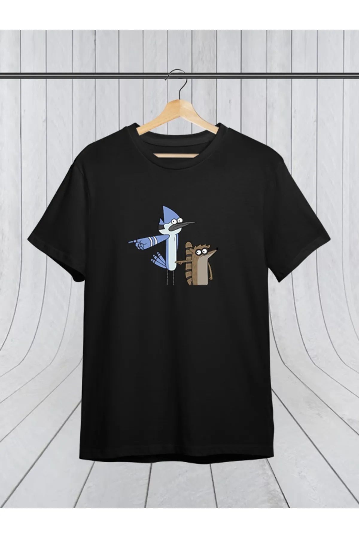 Hunors Sportswear & Company Unisex Kadın/Erkek Oversize Baskılı Pamuklu Bisiklet Yaka Kısa Kollu T-shirt