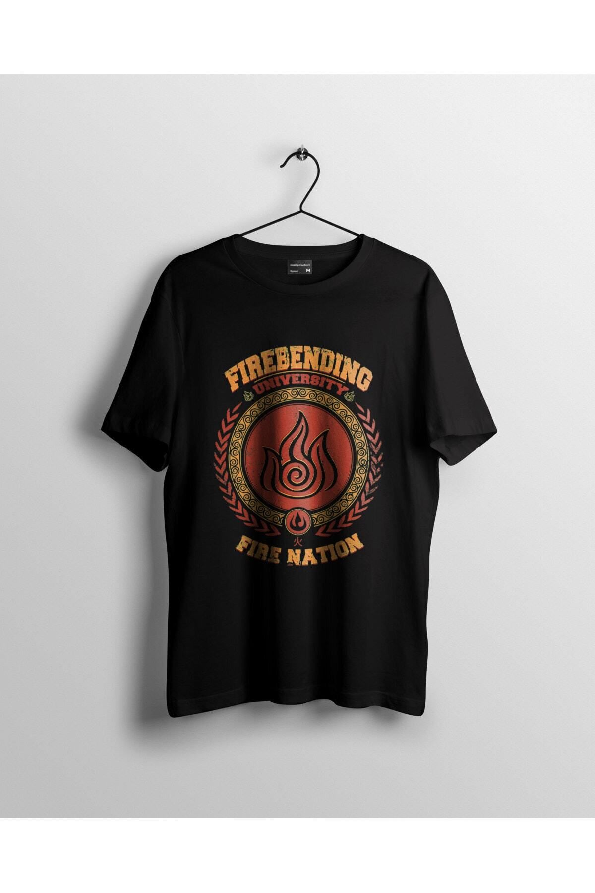 Miba Store Avatar The Last Airbender Firebending University Anime Tişört