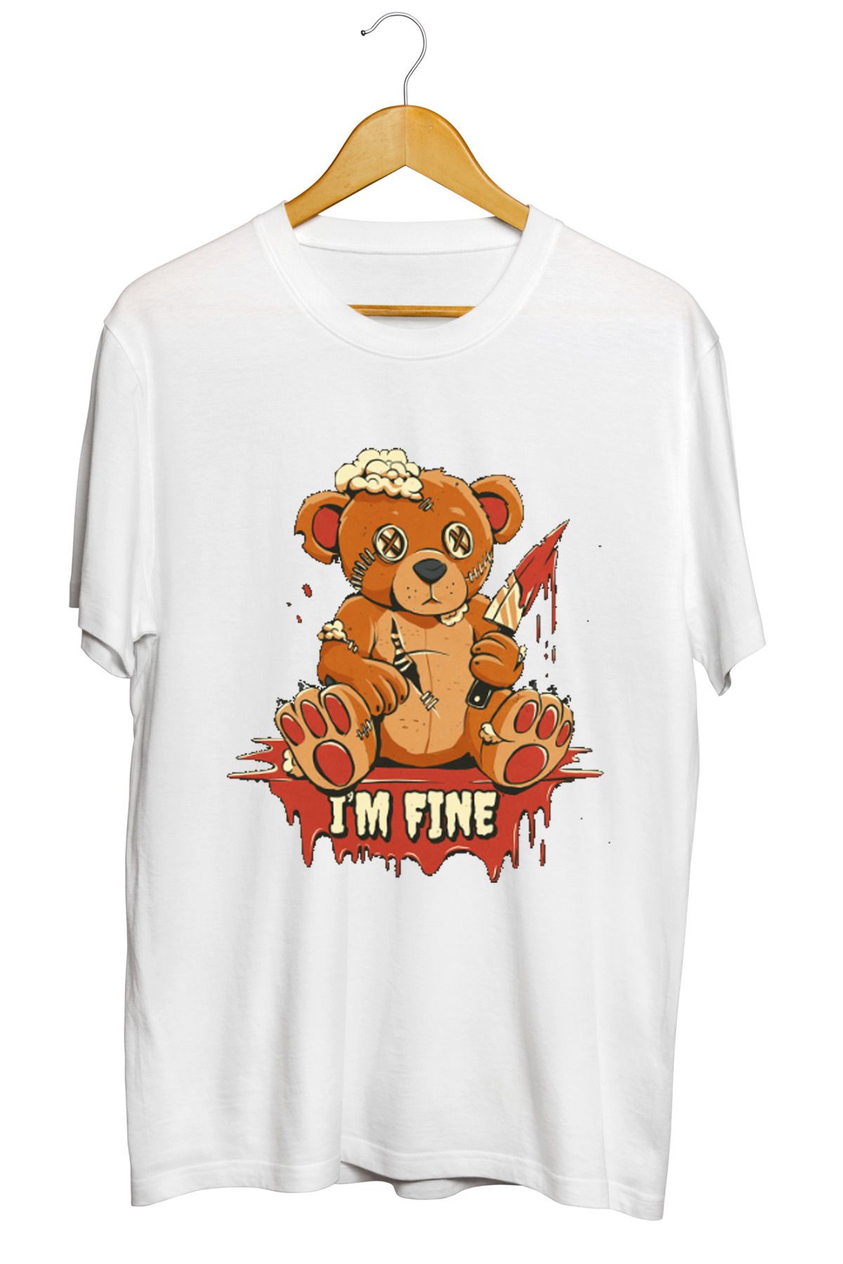 Miba Store polo bear ayı retro baskılı unisex tişört