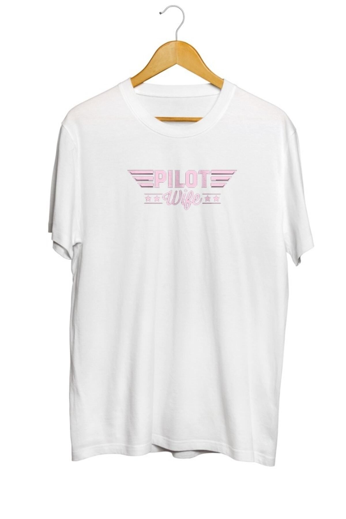 Miba Store Piloat Wife Baskılı Unisex Tişört