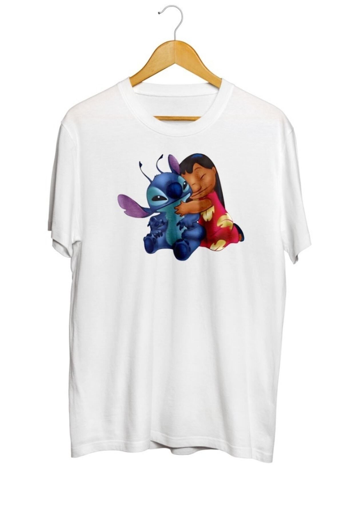 karikatürstore Lilo & Stich Baskılı Unisex Tişört