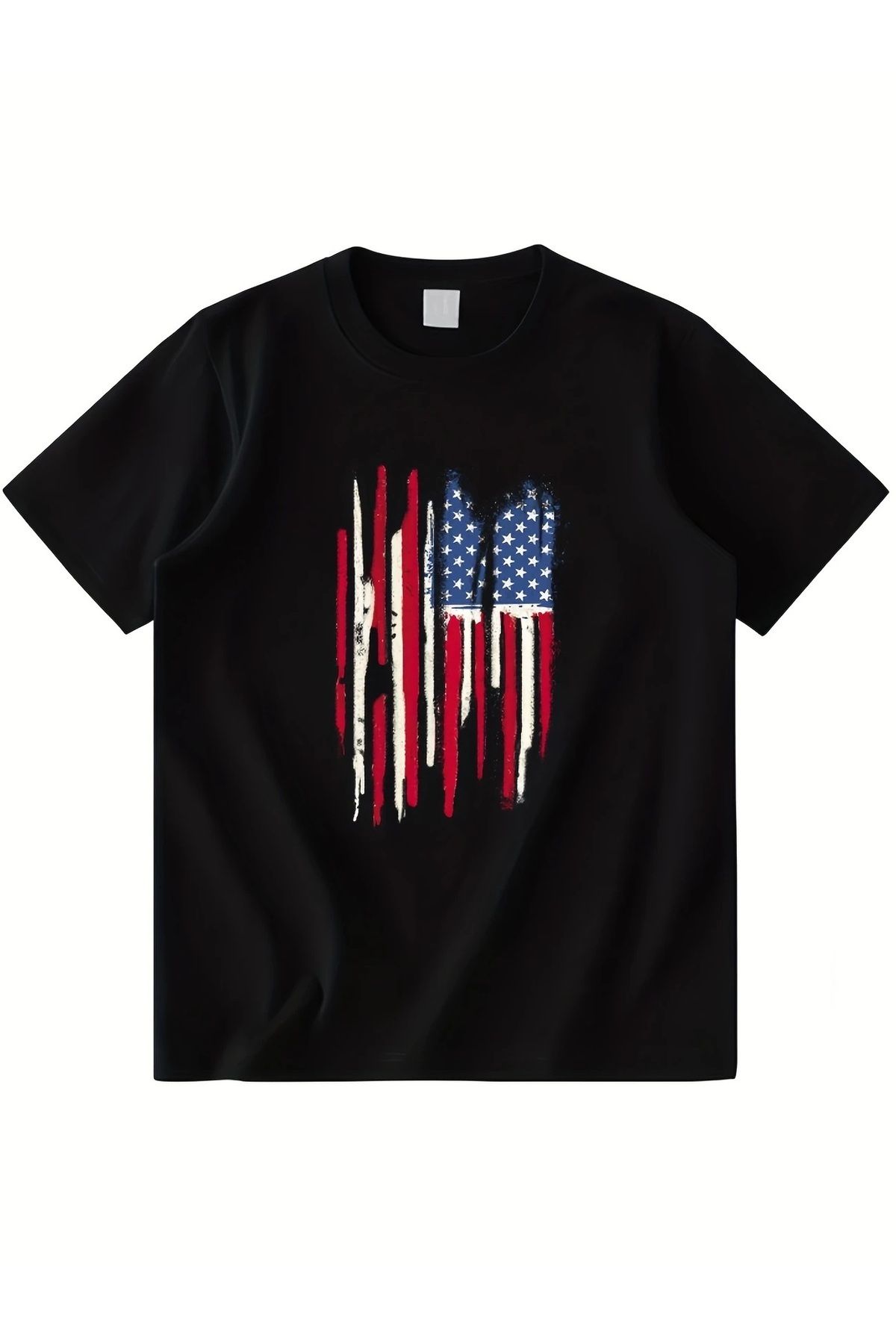 Hunors Sportswear & Company Unisex Kadın/Erkek Oversize Baskılı Pamuklu Bisiklet Yaka Kısa Kollu SİYAH T-shirt
