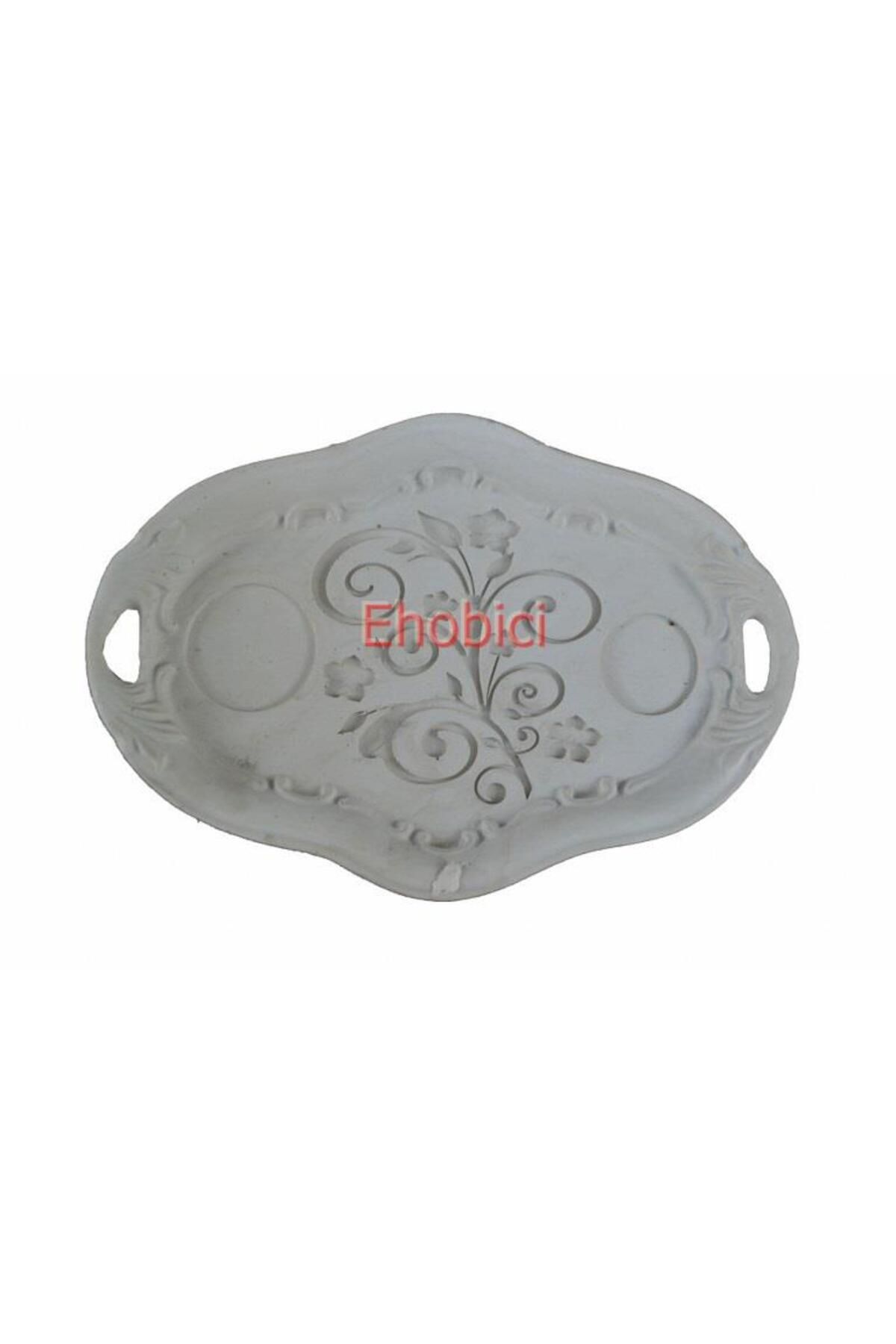 ehobici Polyester İşlemeli Tepsi 23x16cm T23