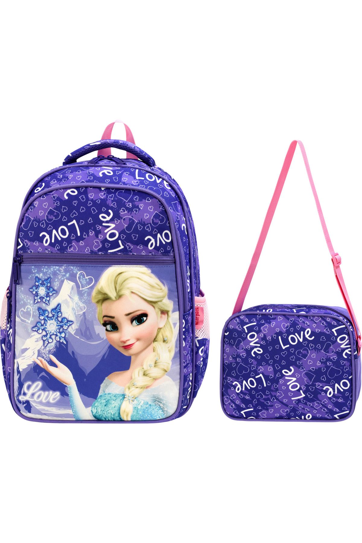 QL ACCESSORY Frozen Elsa beslenmeli Lüx İlk Okul Çantası