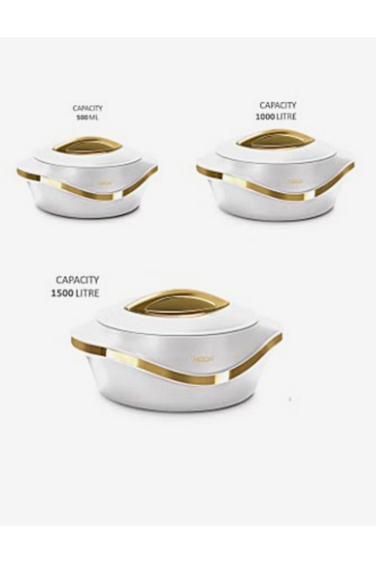 Un-Milton Food Container Set of 3 (500ml, 1000ml, 1500ml) 3